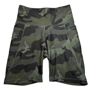 Old Navy Active Powersoft Camouflage High-Waisted Womens Biker Shorts SZ M